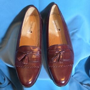 NIB Stanley Blacker Classic Burgundy Tassel Loafers